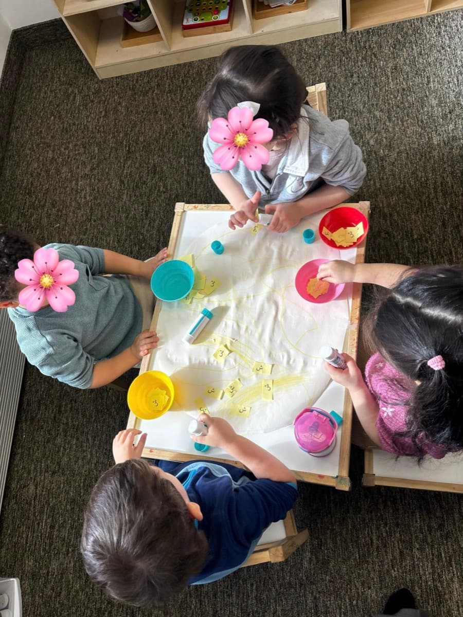 Children working together on hands-on activities